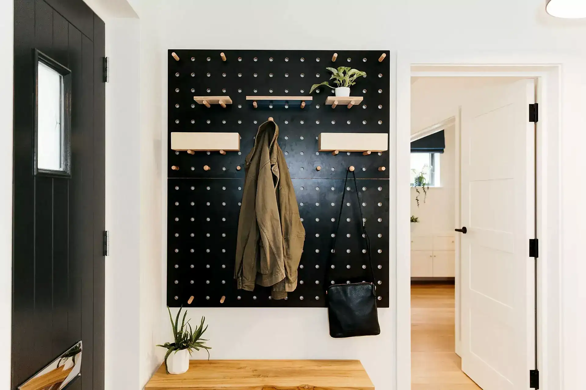 narrow hallway storage ideas
