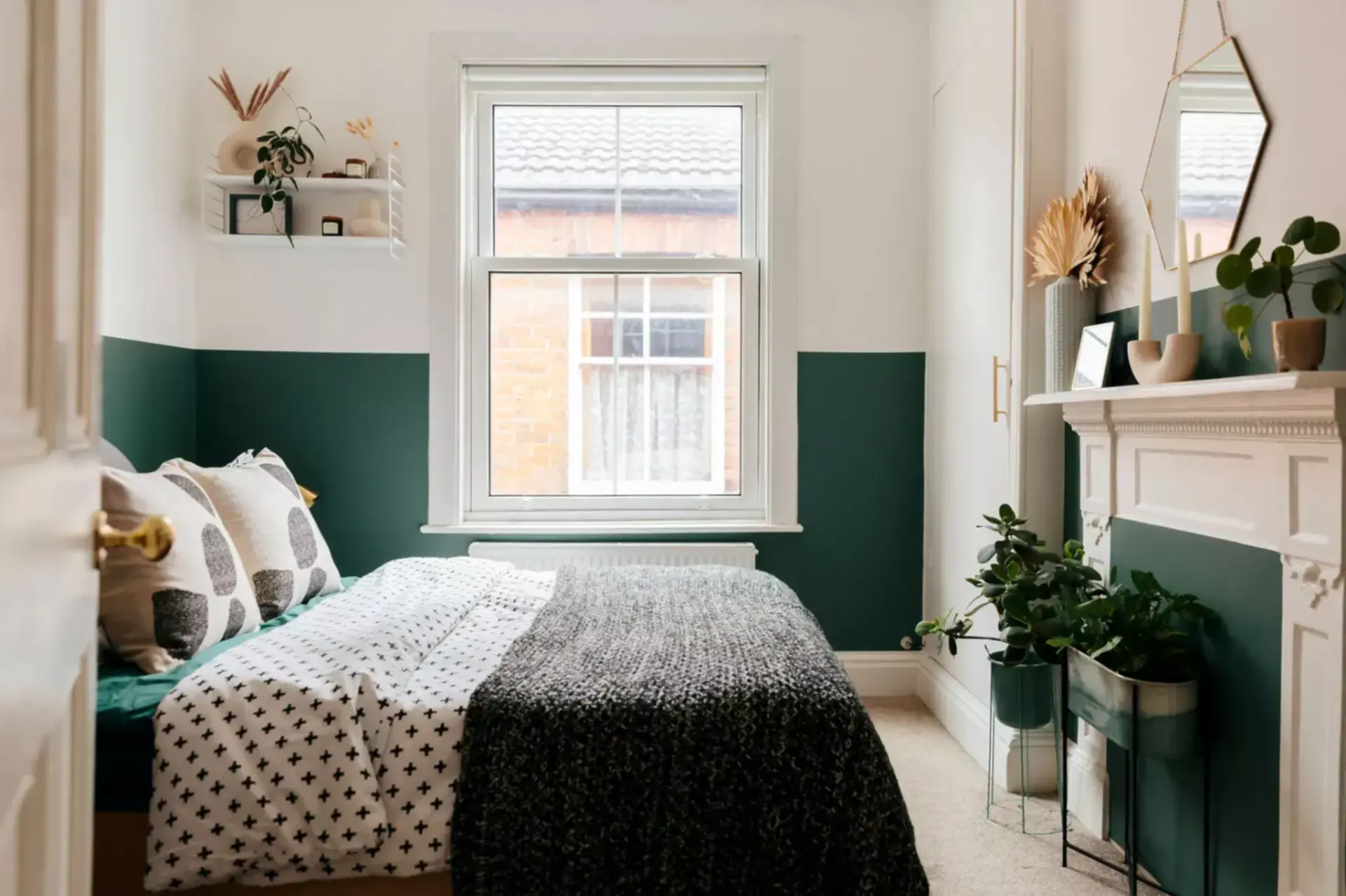 Half height painted wall