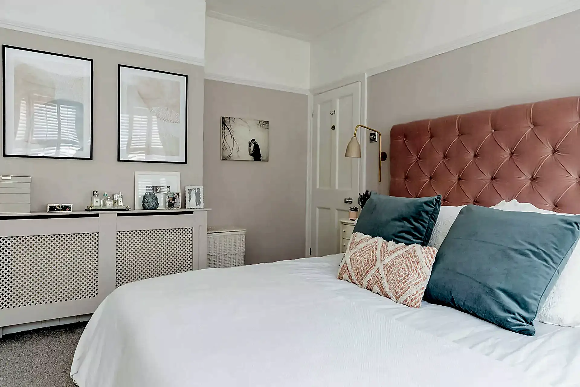 Soft and light pink bedroom