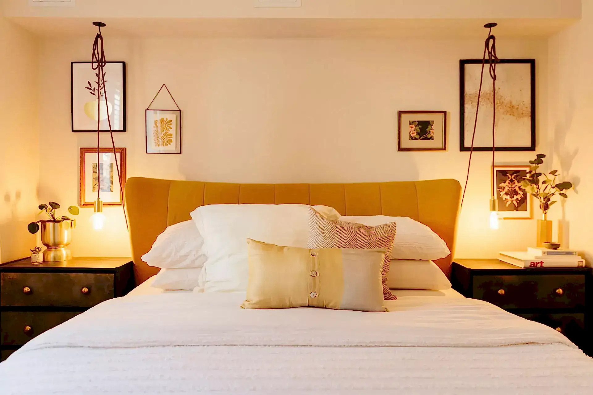 Warm bedside lighting