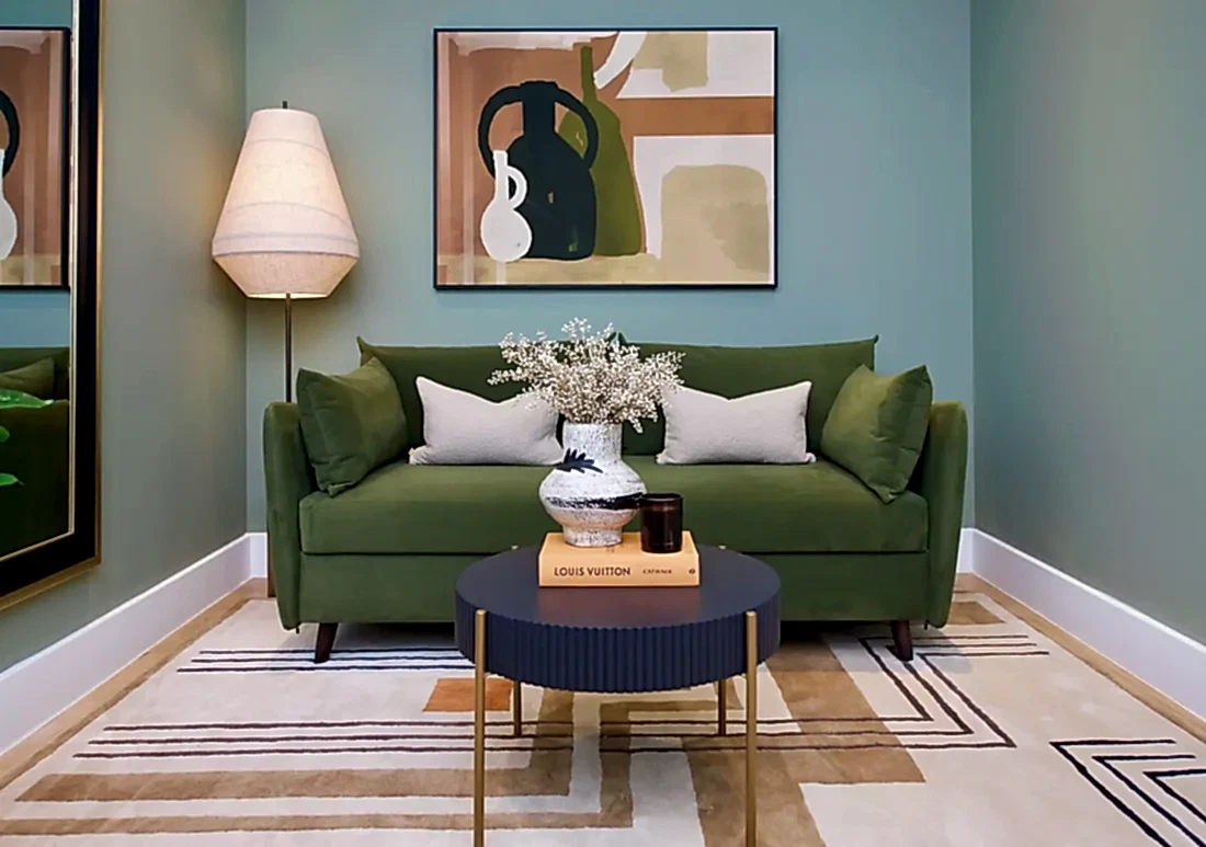 stylish green home office