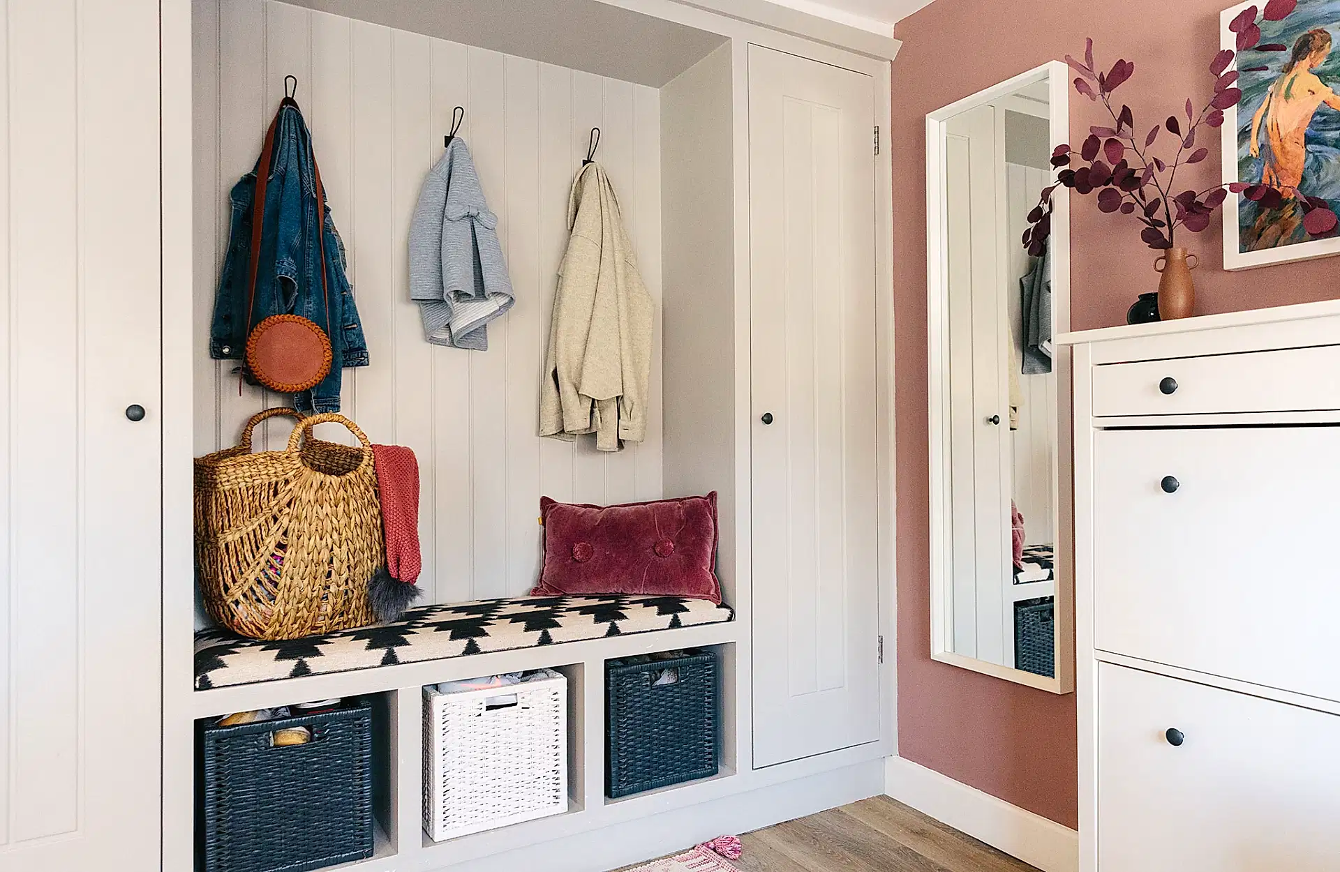 Hallway with extra storage