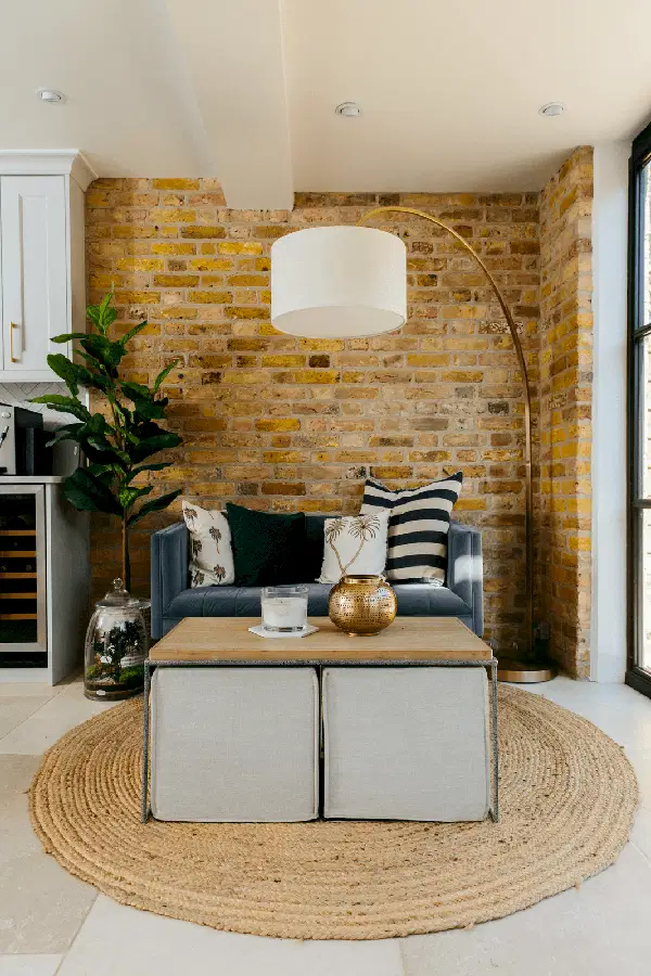 Multifunctional table with seat storage