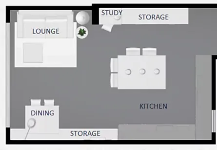 open plan home layout