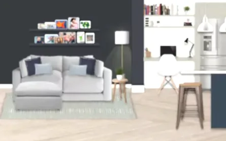 zoning with paint in open plan room